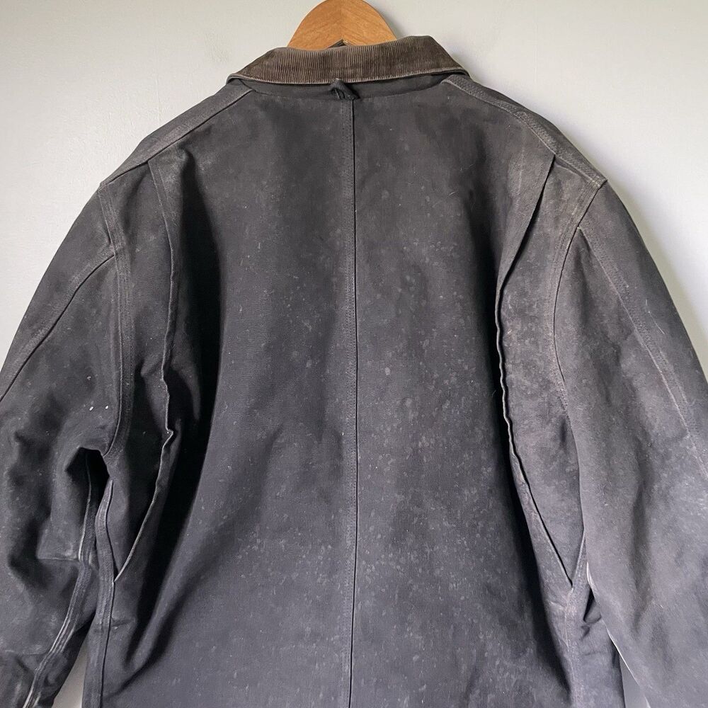 Carhartt Vintage 1990's Blanket Lined Chore Jacket Work Coat Black Men's Size XL - Picture 7 of 16